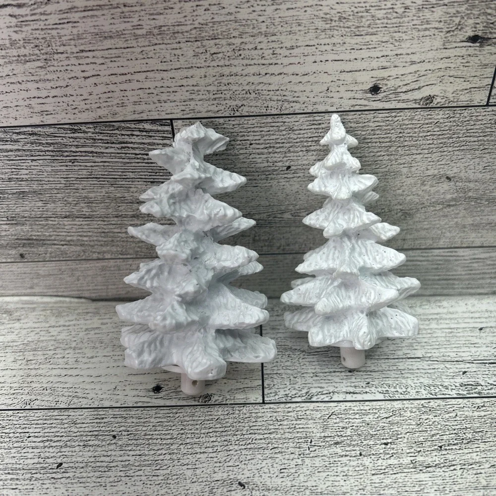 1997 Trendmasters Winter Wonderland Replacement White Christmas Trees‎ 3-4
